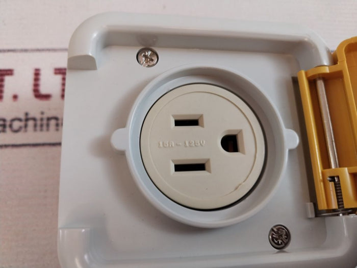 Peha 6600-102 US Socket 1-Gang With Snap Cover 15A 125V IP44