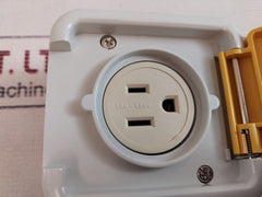 Peha 6600-102 US Socket 1-Gang With Snap Cover 15A 125V IP44