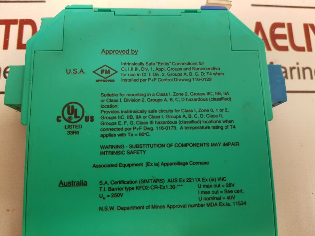 Pepperl+Fuchs Kfd2-cr-ex1.30-300 Transformer Isolated Repeater