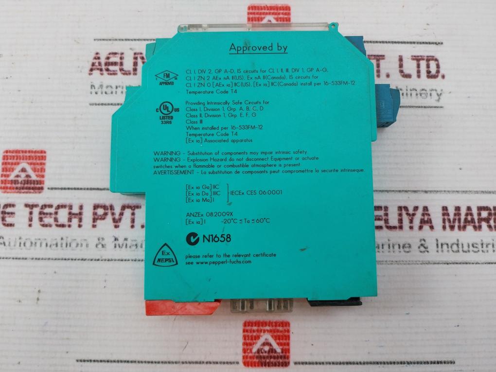 Pepperl+Fuchs K-system Kcd2-stc-ex1 Safety Barrier 185535 Dc 19-30V / 45-35Ma