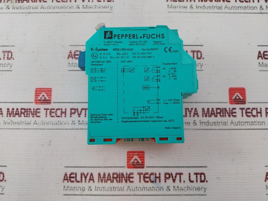 Pepperl+Fuchs K-system Kfd2-crg-ex1.D Safety Barrier Module 51097S