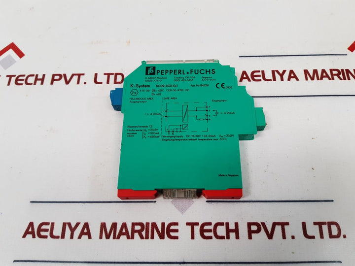 Pepperl+fuchs k-system kcd2-scd-ex1 safety barrier 186228