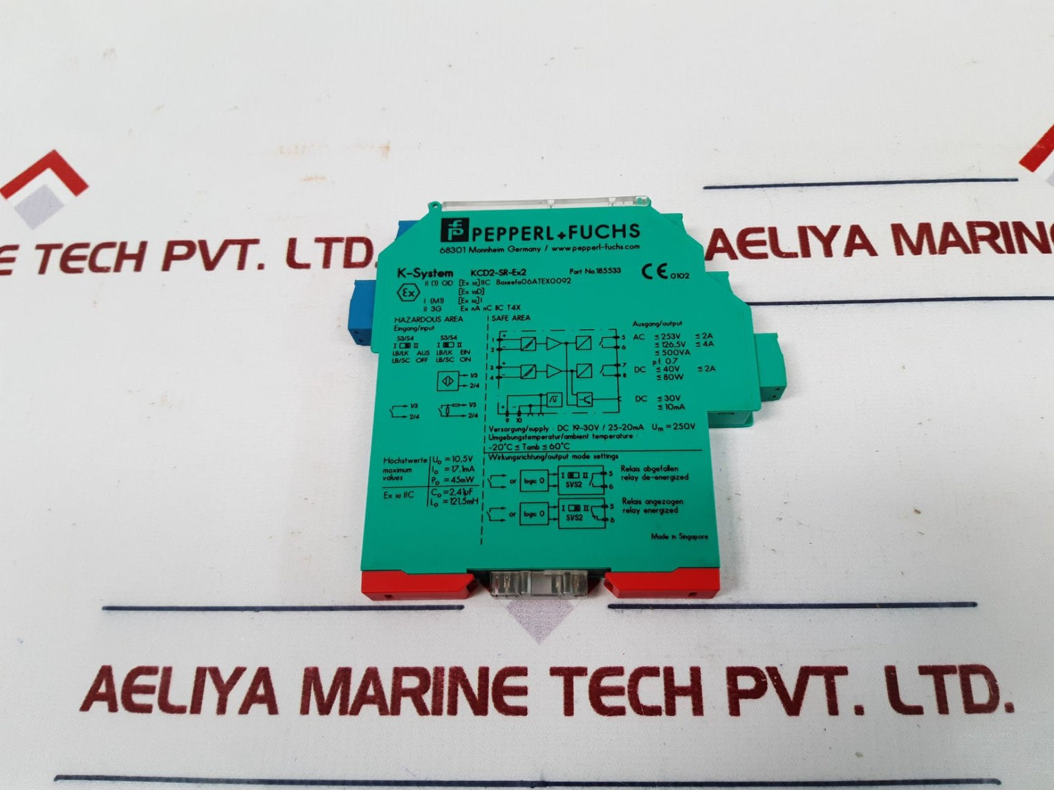 Pepperl+fuchs k-system kcd2-sr-ex2 safety barrier 185533