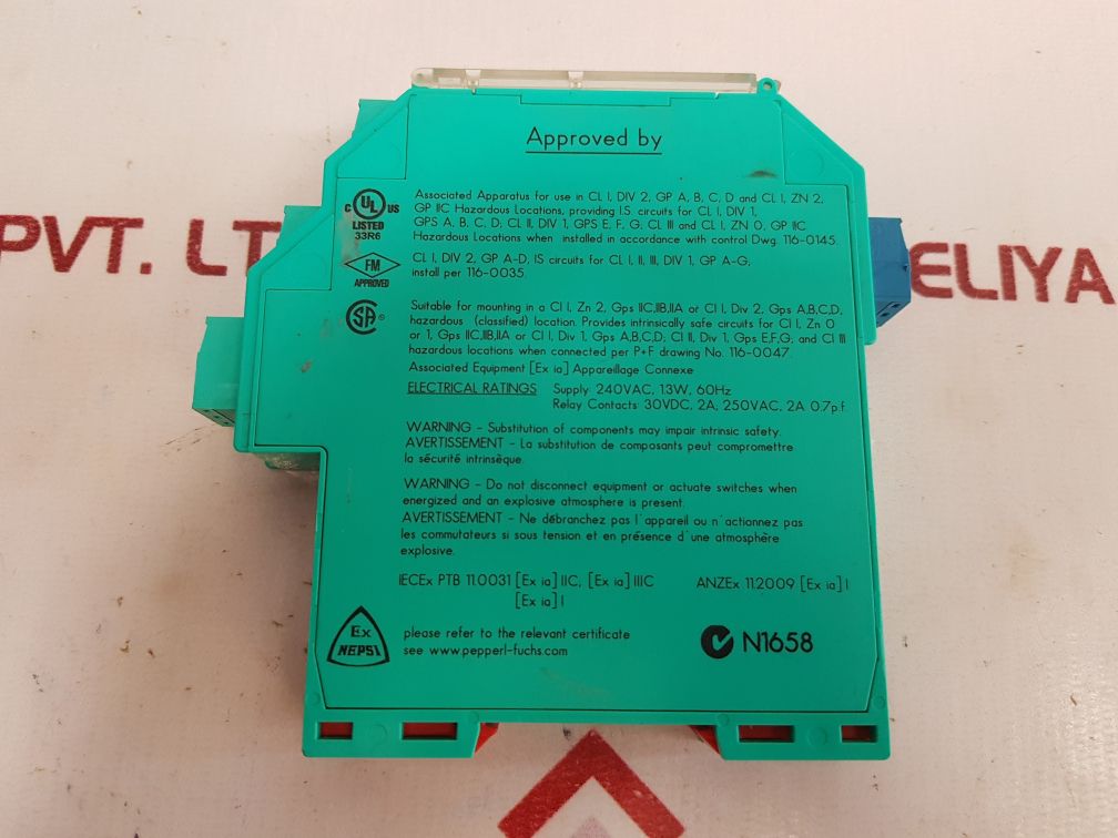 Pepperl+Fuchs Kfa6-sr2-ex1.W.Lb Switching Amplifier 103375