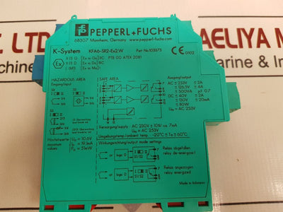 Pepperl+Fuchs K-system Kfa6-sr2-ex2.W Switch Amplifier 103373