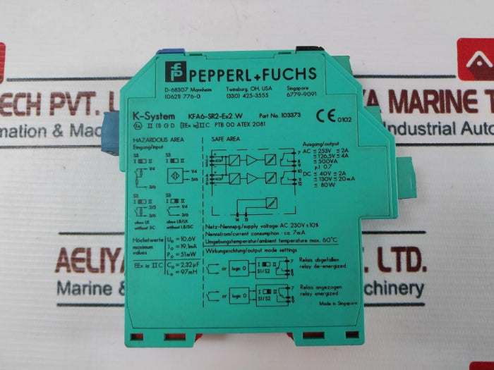 Pepperl+Fuchs Kfa6-sr2-ex2.W K-system Switching Amplifier 2A 30Vdc 60Hz