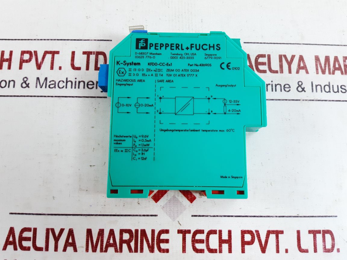 Pepperl+Fuchs K-system Kfd0-cc-ex1 Current/Voltage Converter 43690S