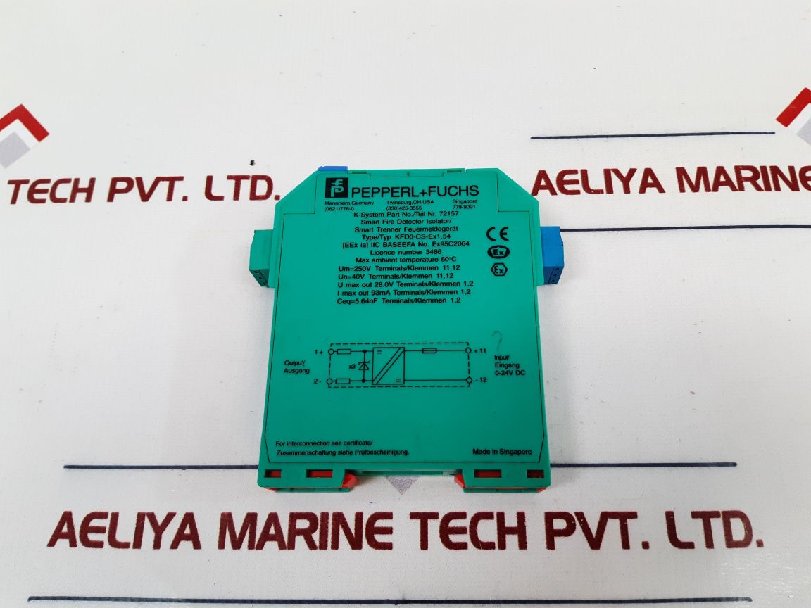 Pepperl+fuchs kfd0-cs-ex1.54 smart fire detector isolator 72157