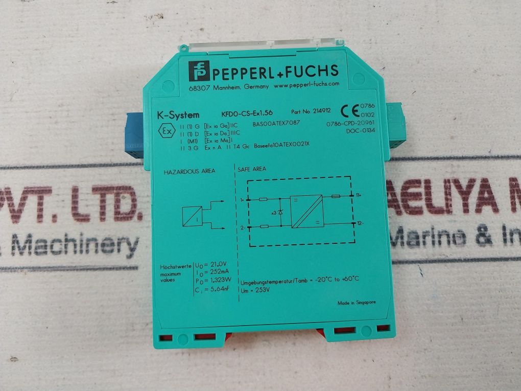Pepperl+Fuchs Kfd0-cs-ex1.56 Isolated Barrier 1-channel 214912