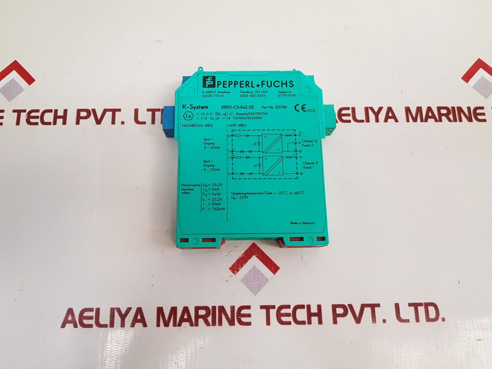 Pepperl+fuchs kfd0-cs-ex2.52 repeater 125783 isolated barrier