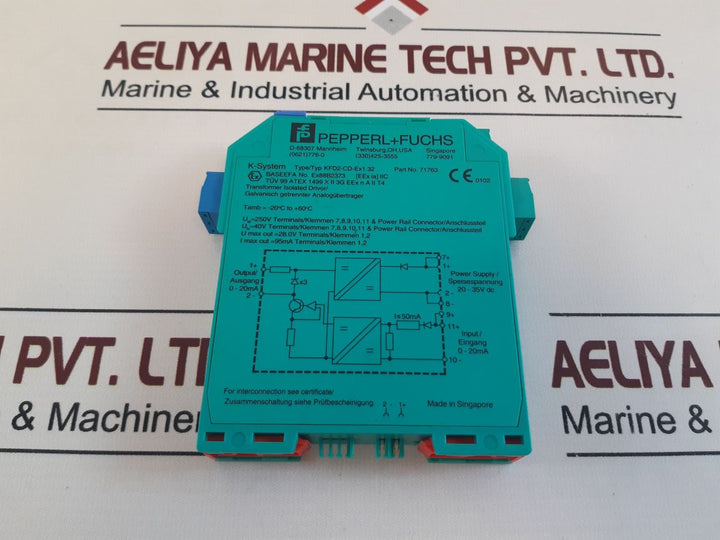Pepperl+Fuchs Kfd2-cd-ex1.32 Transformer Isolated Driver 71763 250V 95 Ma