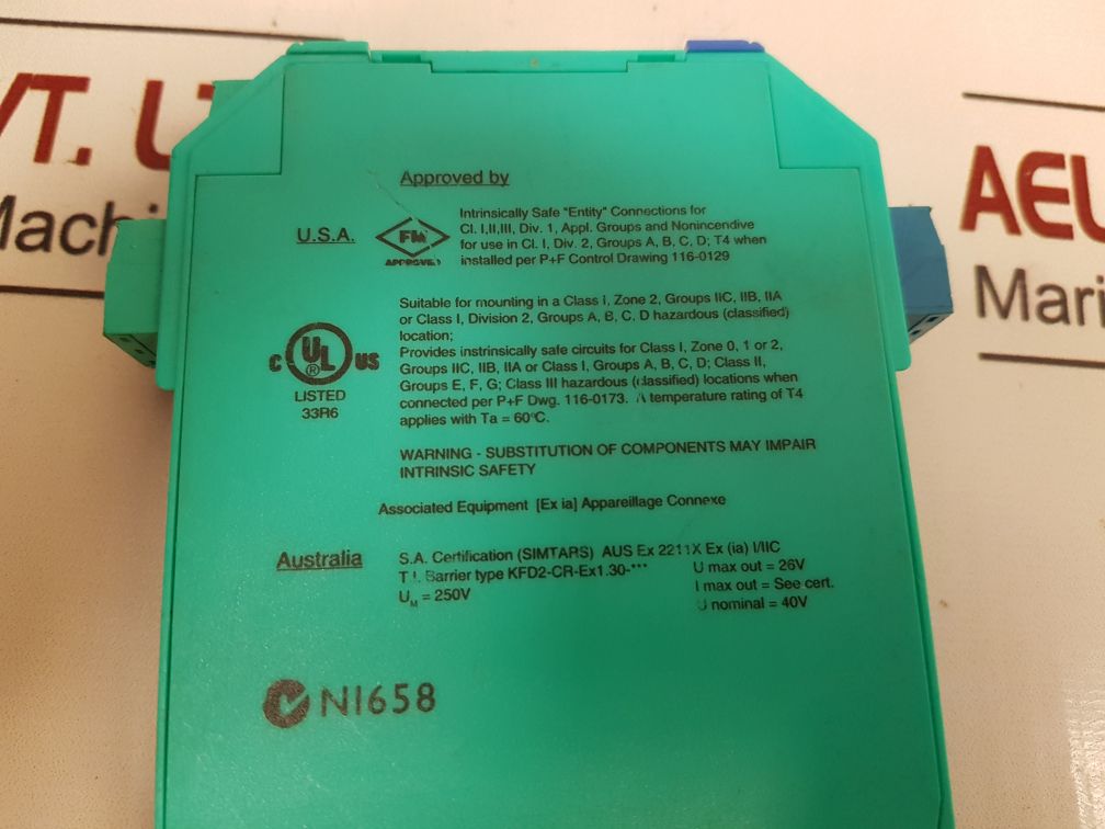 Pepperl+Fuchs KFD2-CR-EX1.30-300 Transformer Isolated Repeater 11.4V 57mA 0.65W