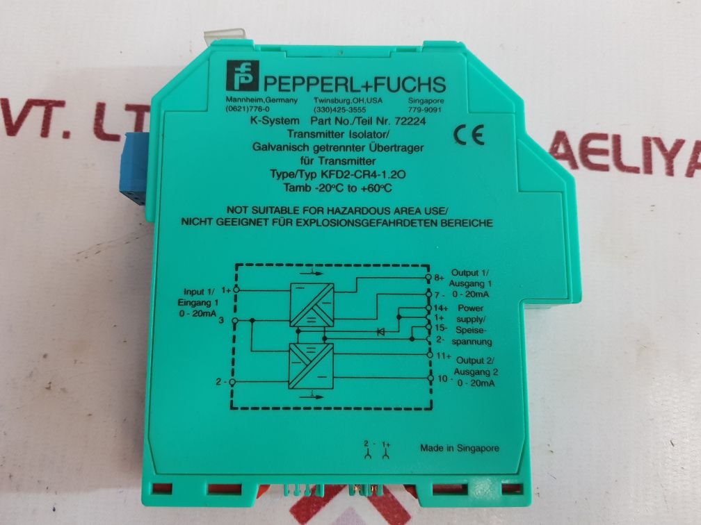 Pepperl + Fuchs Kfd2-cr4-1.2O Transmitter Isolator 72224