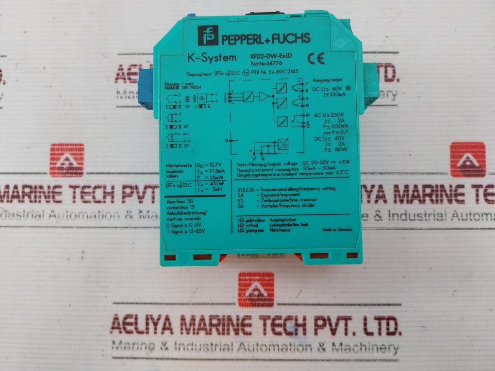 Pepperl+Fuchs Kfd2-dwb-ex1.D Signal Isolator Safety Barrier 93Ma-50Ma