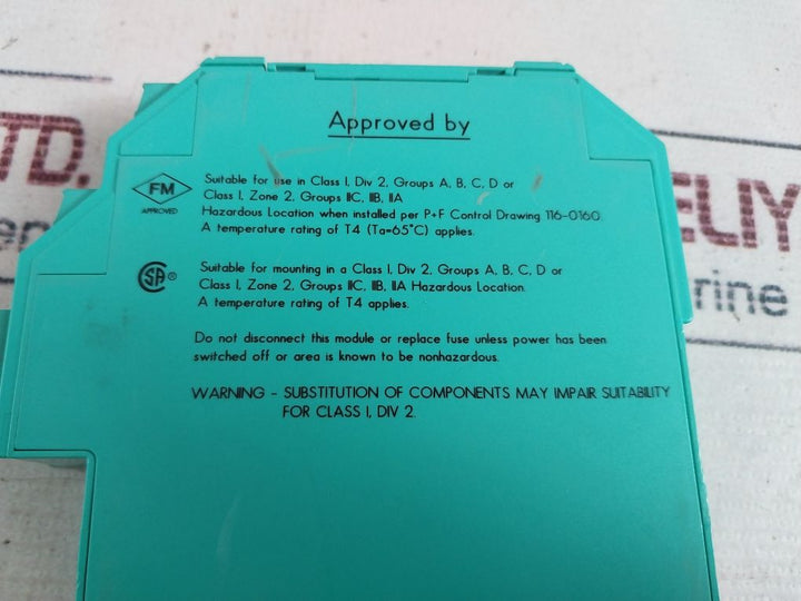 Pepperl+Fuchs Kfd2-eb2.R4A.B Power Feed Module 189784 Dc 40V 2A