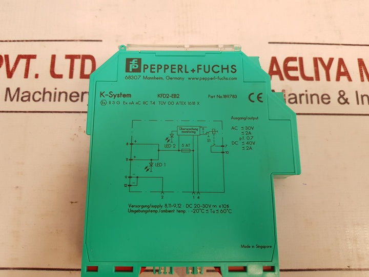 Pepperl+Fuchs Kfd2-eb2 Switch Amplifier 189783