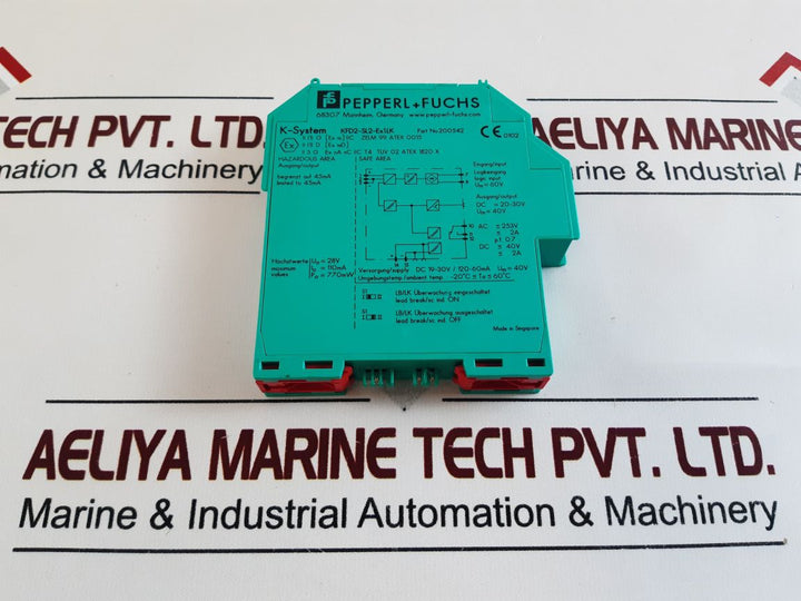 Pepperl+Fuchs Kfd2-sl2-ex1.Lk Solenoid Driver 1-channel Isolated Barrier 200542