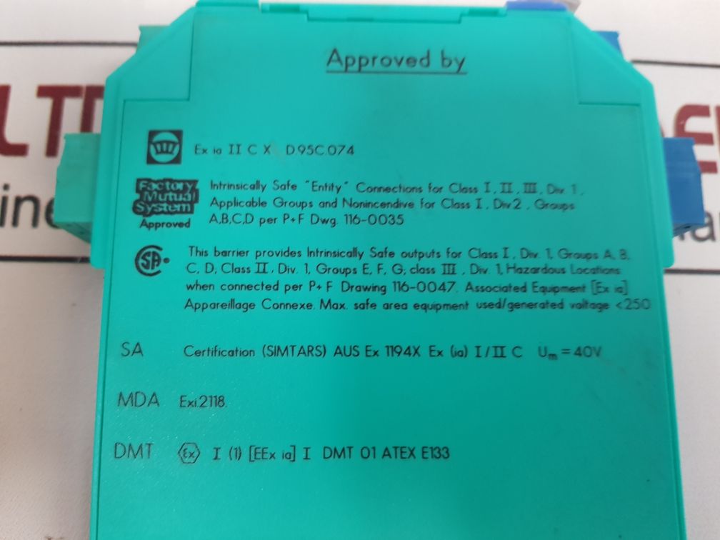 Pepperl+Fuchs K-system Kfd2-sot-ex2 Switch Amplifier 34065S