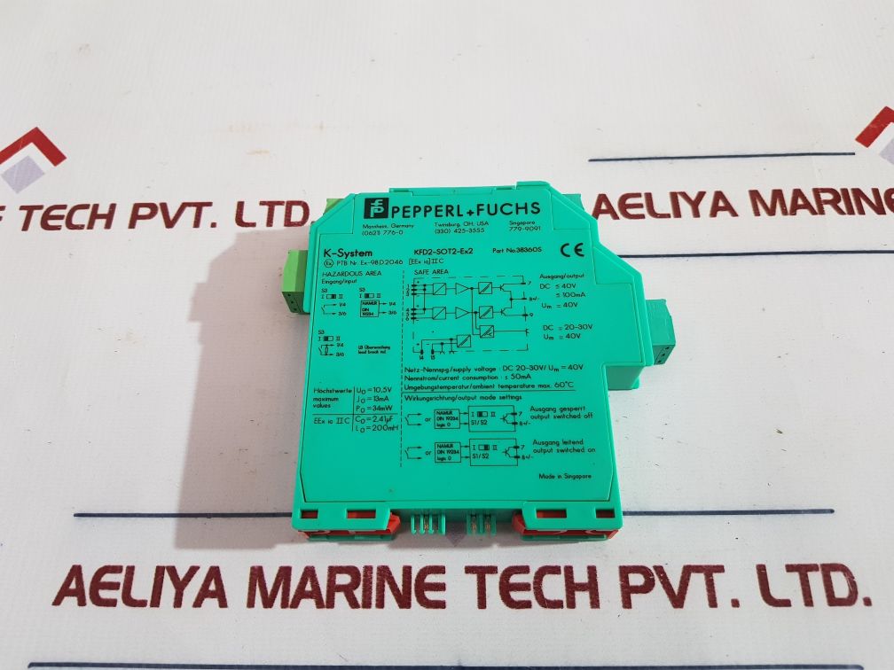 Pepperl+Fuchs K-system Kfd2-sot2-ex2 Switch Amplifier 38360S