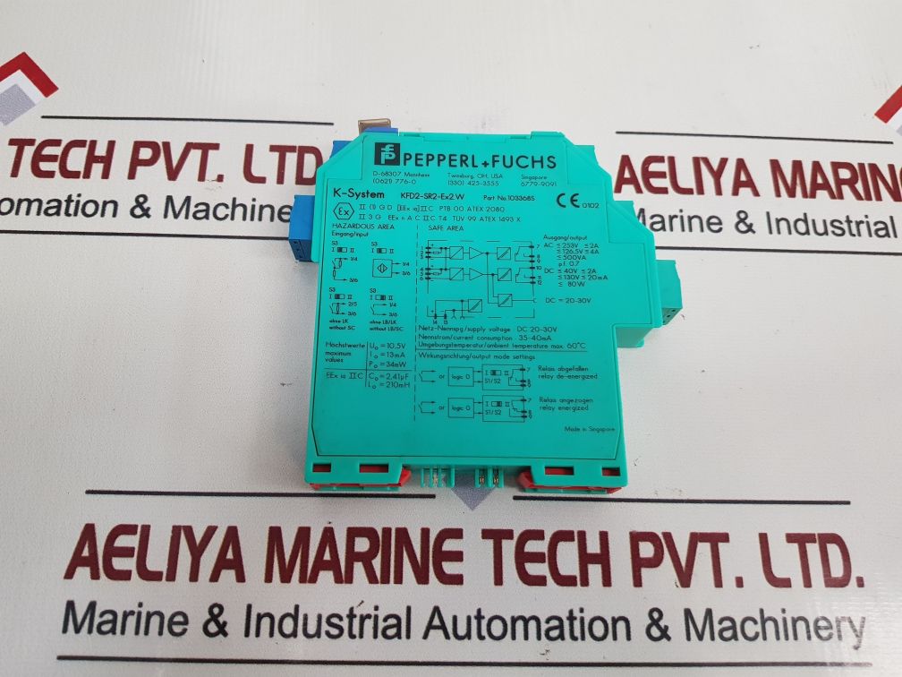 Pepperl+Fuchs K-system Kfd2-sr2-ex2.W Switch Amplifier 103368S