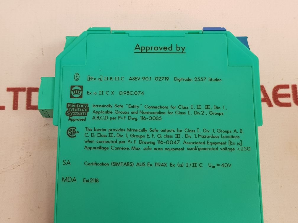 Pepperl+Fuchs K-system Kfd2-st-ex1 Switch Amplifier 34786S