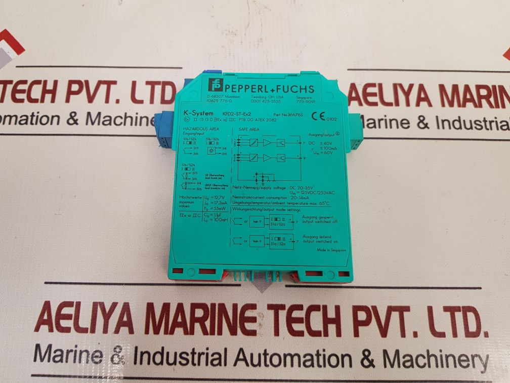 Pepperl+Fuchs K-system Kfd2-st-ex2 Safety Relay Module