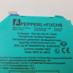 Pepperl+Fuchs K-system Kfd2-stc3-ex1-97C Transformer Isolated Repeater 72059