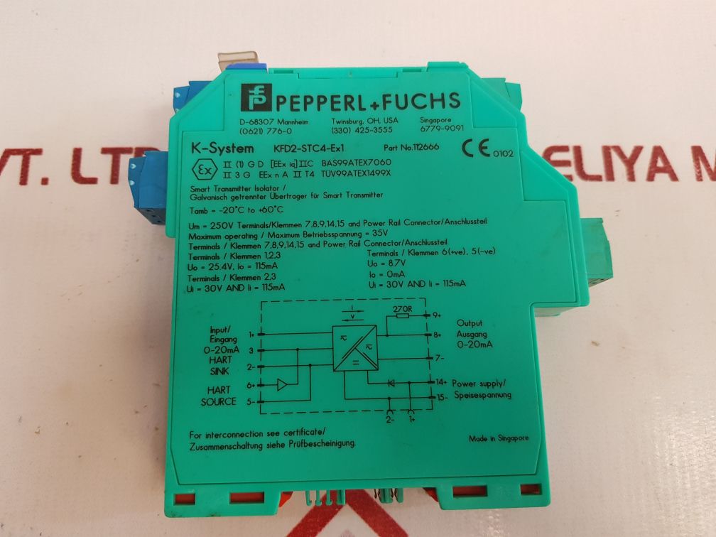 Pepperl+Fuchs Kfd2-stc4-ex1 Smart Transmitter Isolator 112666