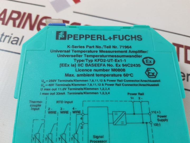 Pepperl+Fuchs Kfd2-ut-ex1-1 Universal Temperature Measurement Amplifier 71964