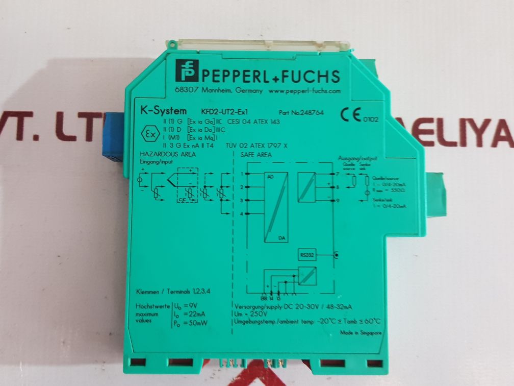 Pepperl + Fuchs K-system Kfd2-ut2-ex1 248764 Isolated Barrier
