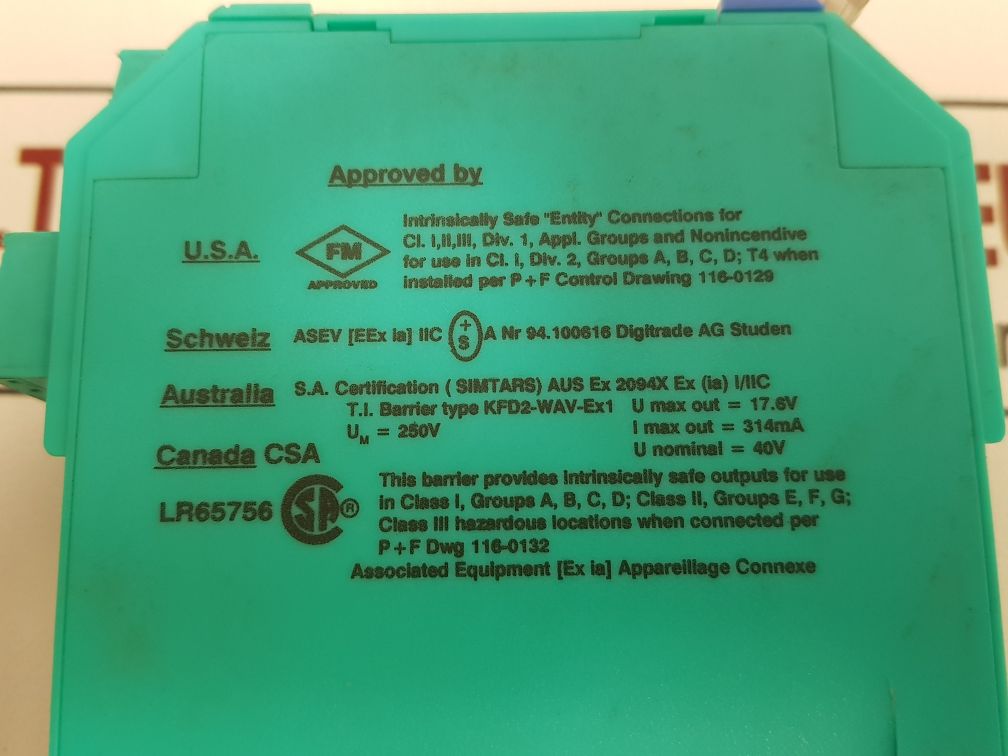 Pepperl+Fuchs Kfd2-wav-ex1 Transformer Isolated Strain Gauge Amplifier