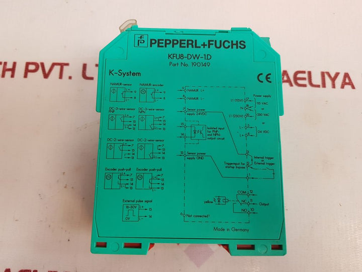 Pepperl+fuchs kfu8-dw-1.d speed monitor 190149