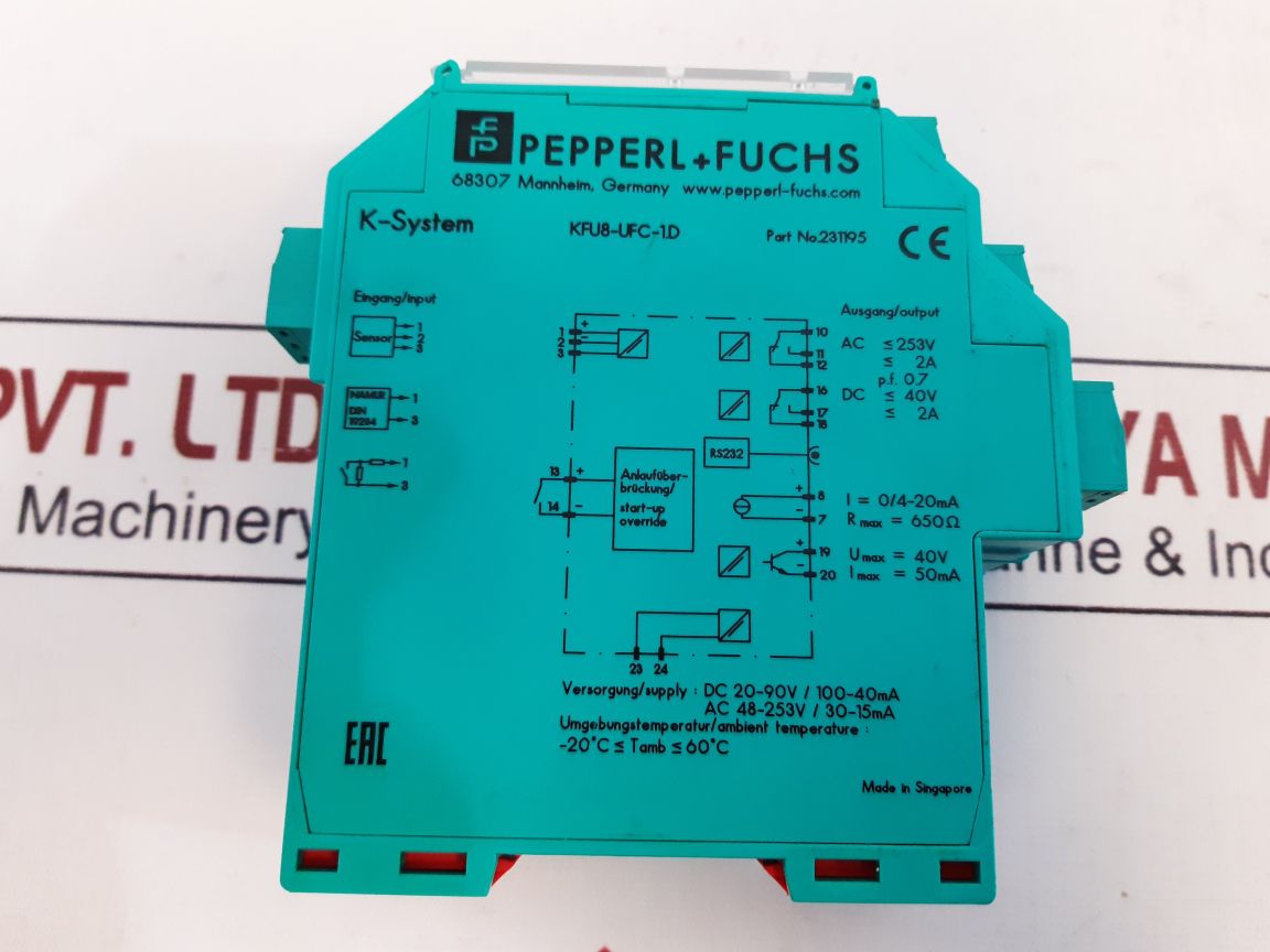 Pepperl+Fuchs Kfu8-ufc-1.D Frequency Converter 231195