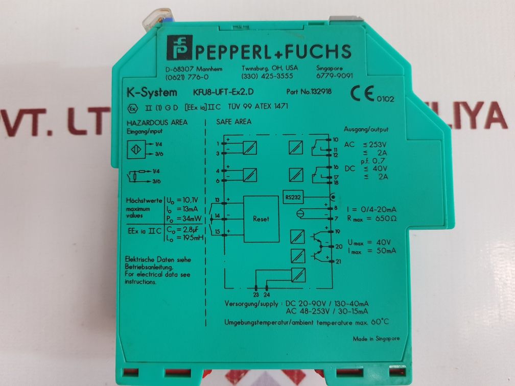 Pepperl+Fuchs K-system Kfu8-uft-ex2.D Isolation Barriers