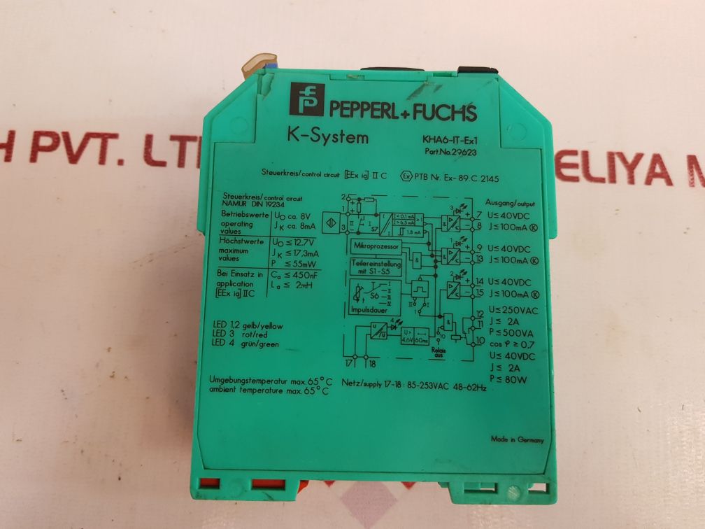 Pepperl+Fuchs K-system Kha6-it-ex1 Switch Amplifier