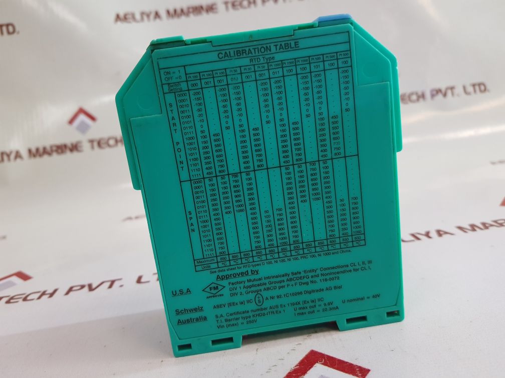 Pepperl+fuchs khd2-itr/ex1 temperature rtd amplifier 71170