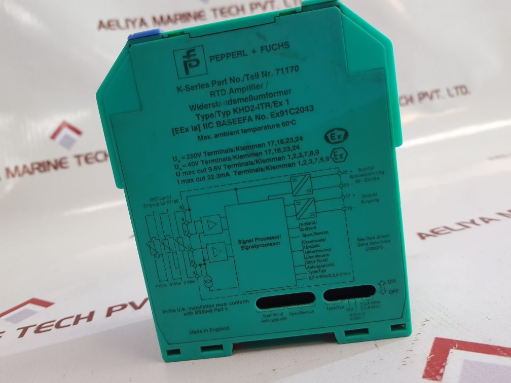 Pepperl+fuchs khd2-itr/ex1 temperature rtd amplifier 71170