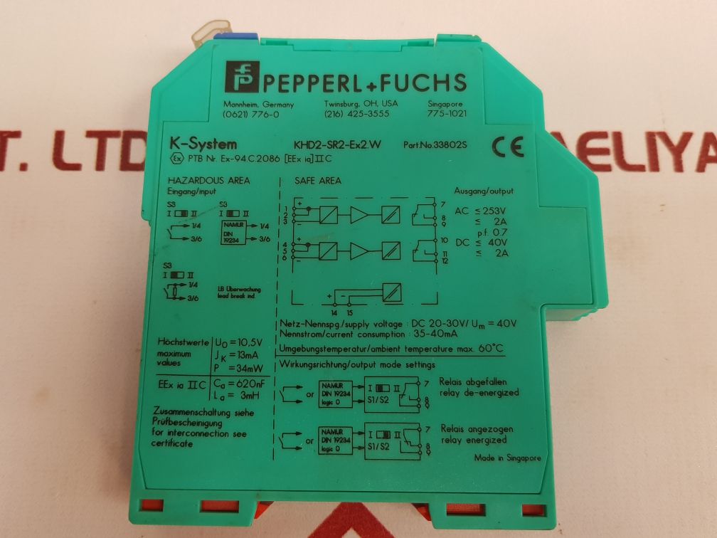 Pepperl+Fuchs Khd2-sr2-ex2.W Isolated Switch Amplifier
