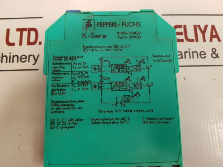 Pepperl+Fuchs K-series Khd2-ta1/Ex2 Transformer Isolated Amplifier 20302S