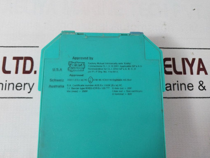 Pepperl+ Fuchs Khd3-icr/Ex 120 200 Transformer Isolated Repeater 71078