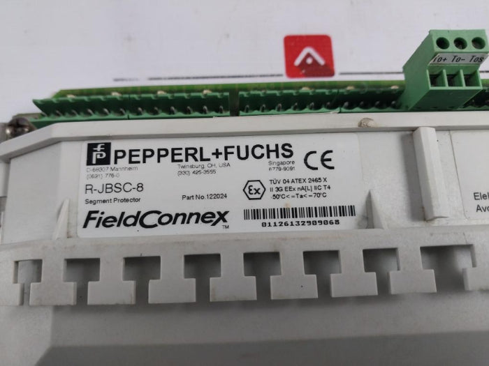 Pepperl +Fuchs R-jbsc-8 Field Connex Segment Protector 300V 10A 12Awg, 122024 (Not Working)