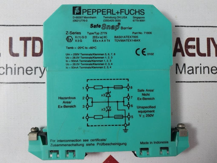 Pepperl+Fuchs Z779 Safe Snap Barrier 71806