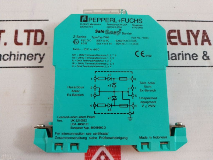 Pepperl+Fuchs Z786 Safe Snap Barrier 71814