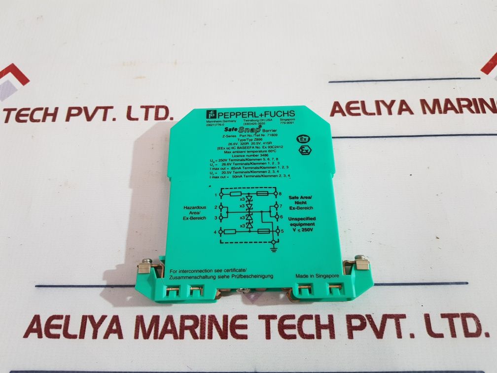 Pepperl+Fuchs Z-series Z896 Safe Snap Barrier 71809