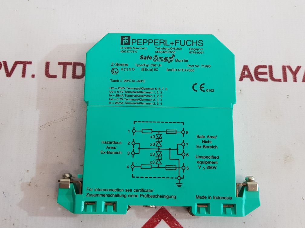 Pepperl+Fuchs Z-series Z961.H Safesnap Barrier 71995
