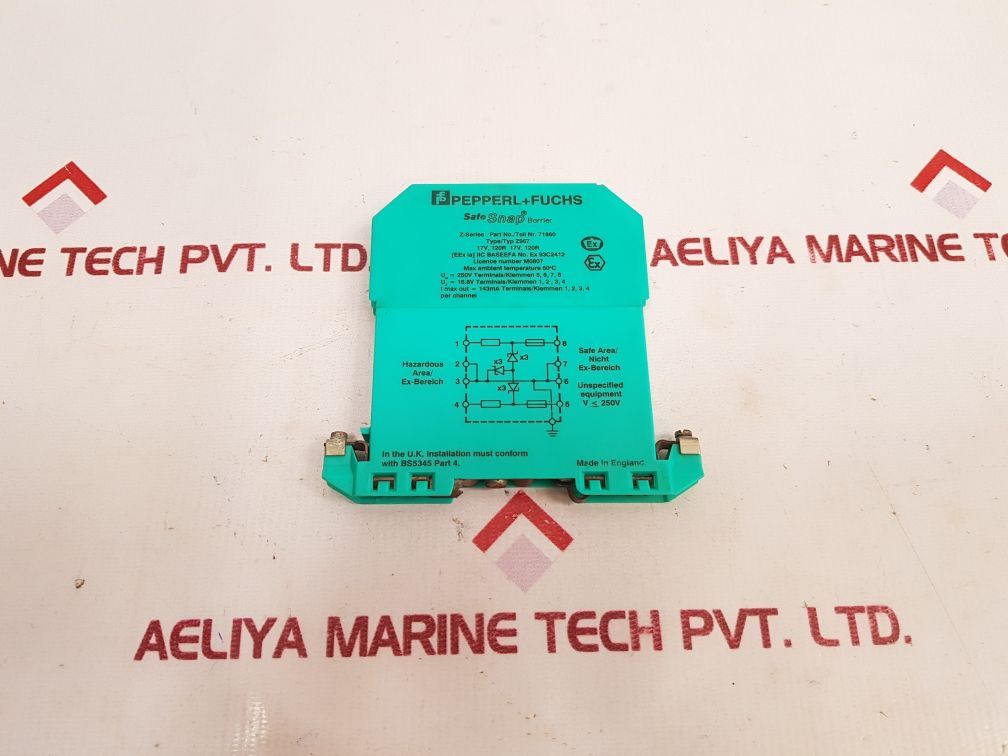 Pepperl+Fuchs Z967 Safe Snap Barrier 71860 250V 16.8V 60 C - Aeliya Marine Tech