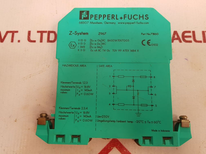 Pepperl + fuchs z- system z967 safe snap barrier
