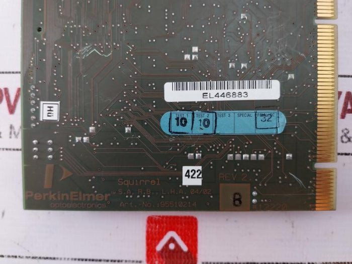 Perkinelmer Optoelectronics 95510214 Pci Frame Grabber Interface Board Rev 2