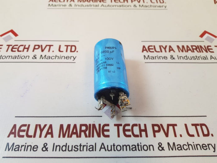 Lot of 2X Philips 2222 051 59682 Capacitor 1= 6800Microfarad