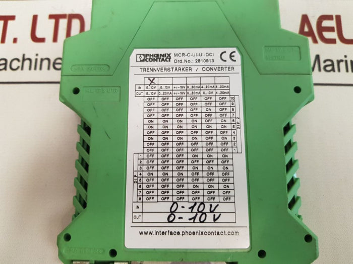 Phoenix Contact Mcr-c-ui-ui-dci Isolation Amplifier 2810913